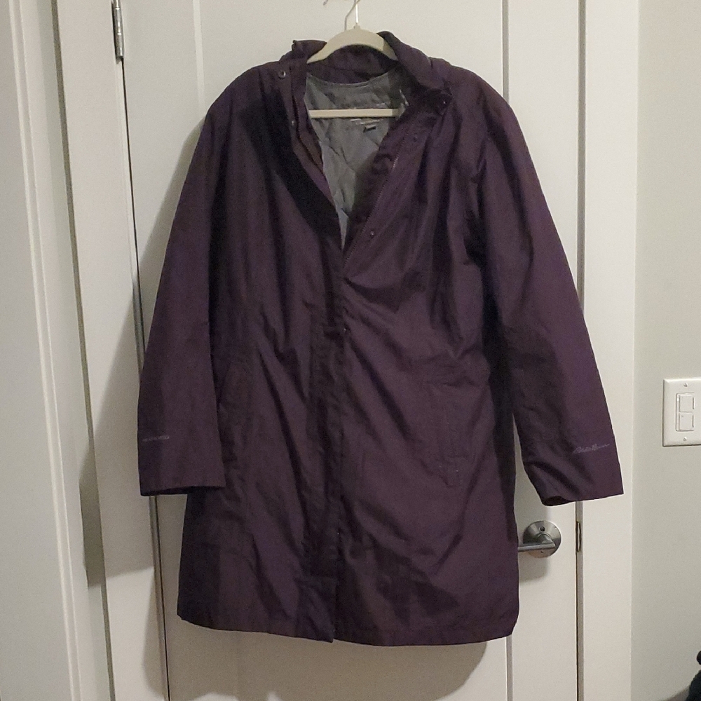 Eddie Bauer Double Layer Purple Raincoat